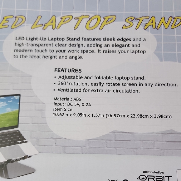 LED Laptop Stand With Adjustable Design - Picture 4 of 5